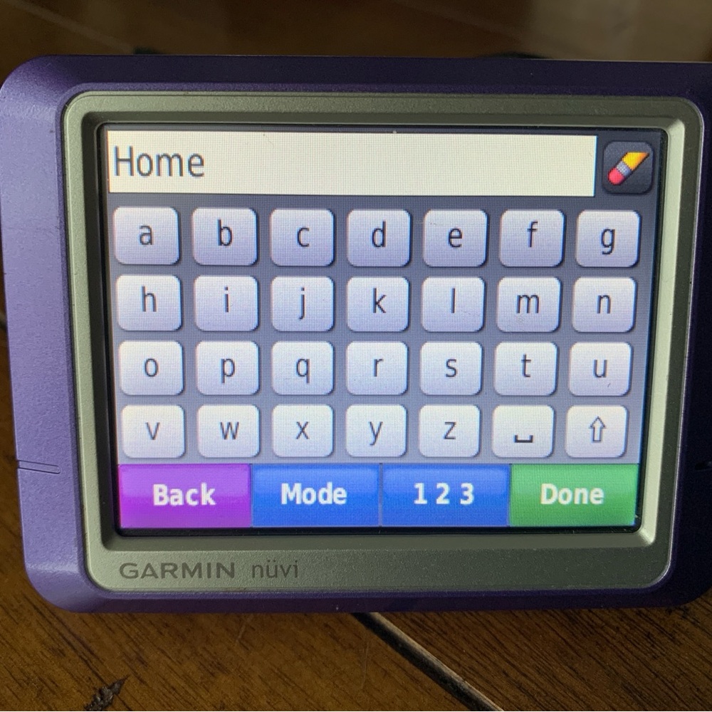 💜GPS GARMIN NUVI 205 GPS BUNDLE WORKS GREAT W/USB & CAR CHARGER PURPLE 💜